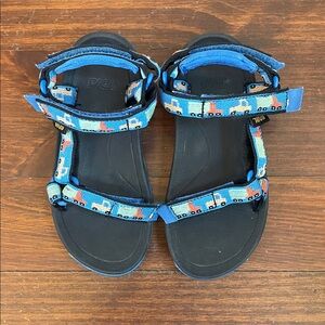 Teva Kids' Blue and Red Patterned Sandals